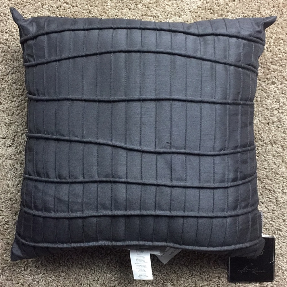 Gray Satin Throw Pillow